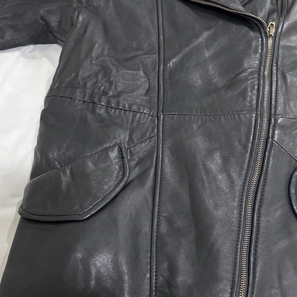 Express Black Leather Jacket - image 5